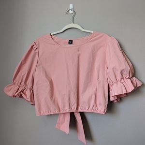 Blush Cropped Blouse